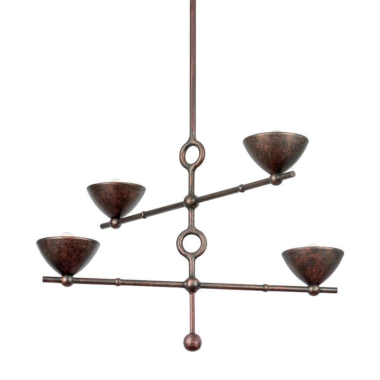 Image 4 Troy Lighting Vishal Chandelier 38" in Black Patina Gold more views