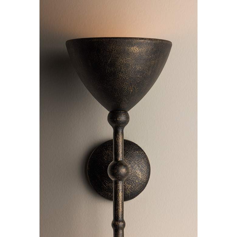 Image 4 Troy Lighting Vishal Wall Sconce 7.75" in Black Patina Gold more views