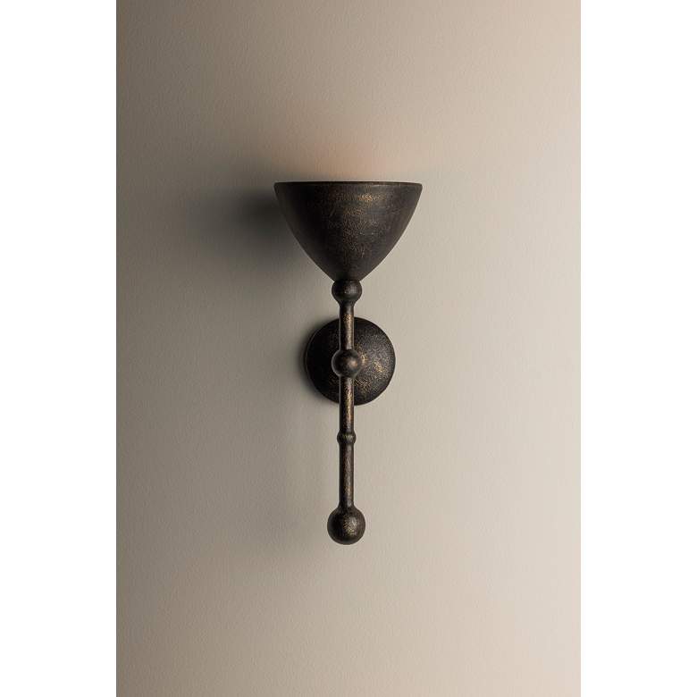 Image 7 Troy Lighting Vishal Wall Sconce 7.75" in Black Patina Gold more views