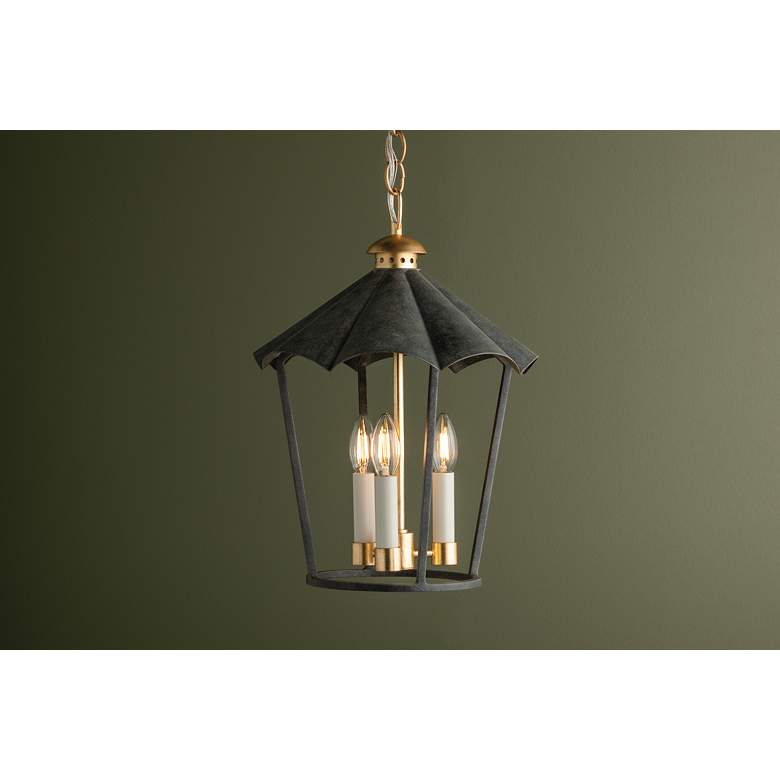 Image 3 Troy Lighting Wildomar 13.5 In 3 Lt Lantern Vintage Gold Leaf/French Iron more views