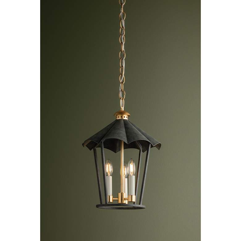 Image 4 Troy Lighting Wildomar 13.5 In 3 Lt Lantern Vintage Gold Leaf/French Iron more views