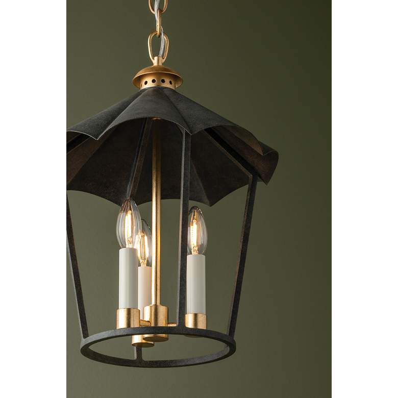 Image 5 Troy Lighting Wildomar 13.5 In 3 Lt Lantern Vintage Gold Leaf/French Iron more views
