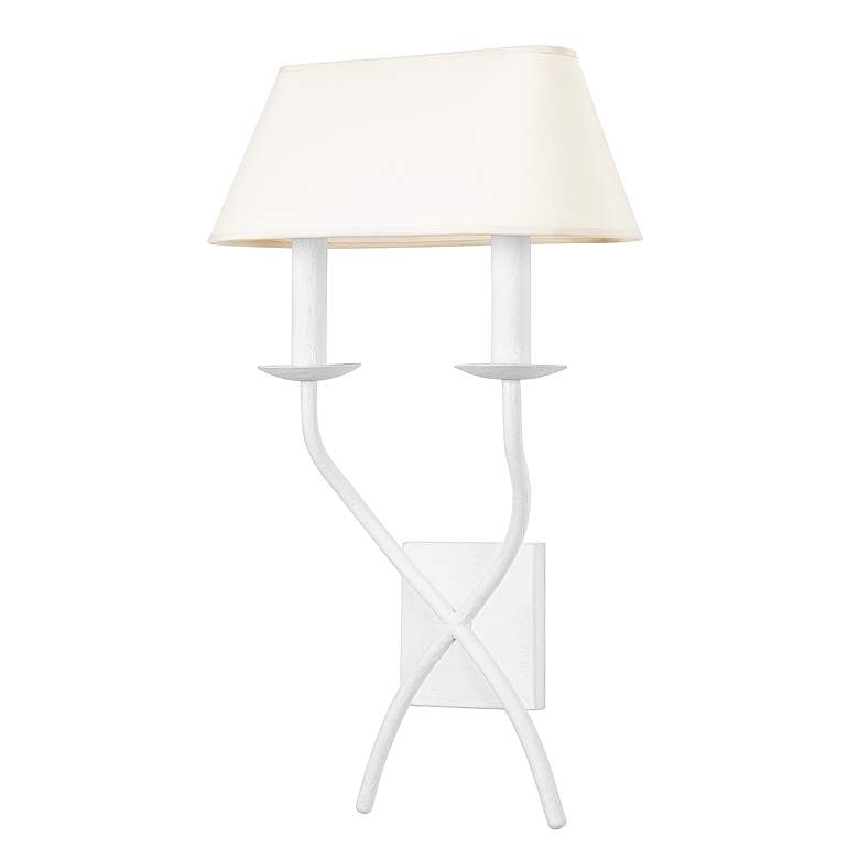 Image 1 Troy Lomita 22" High White Finish Two Light Wall Sconce