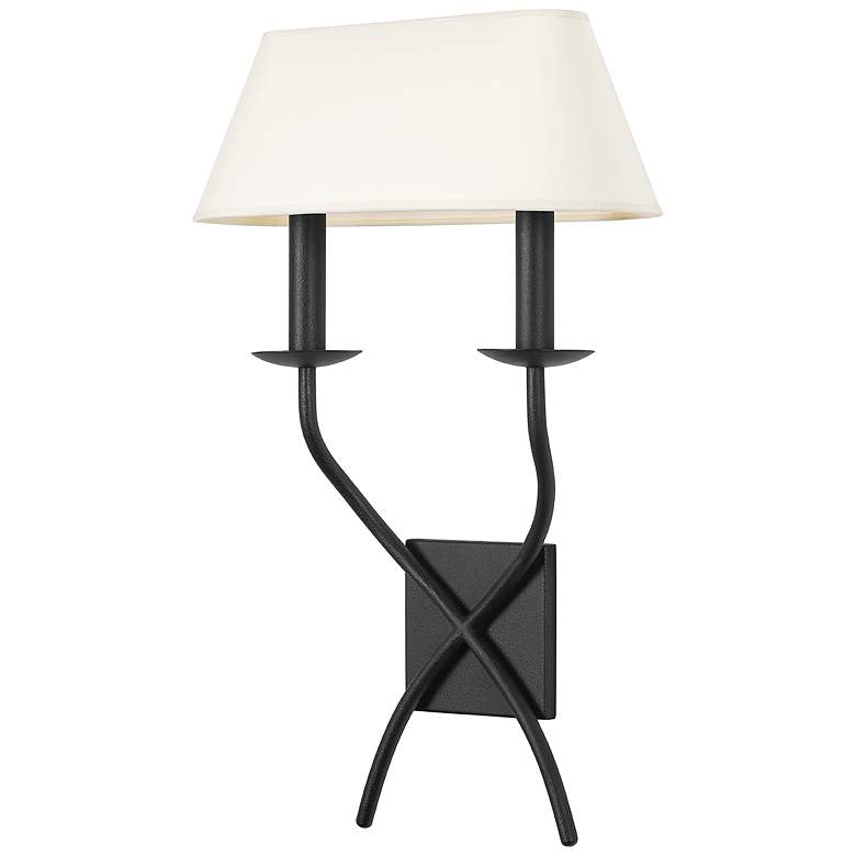 Image 1 Troy Lomita 28" Steel Two Lt Sconce