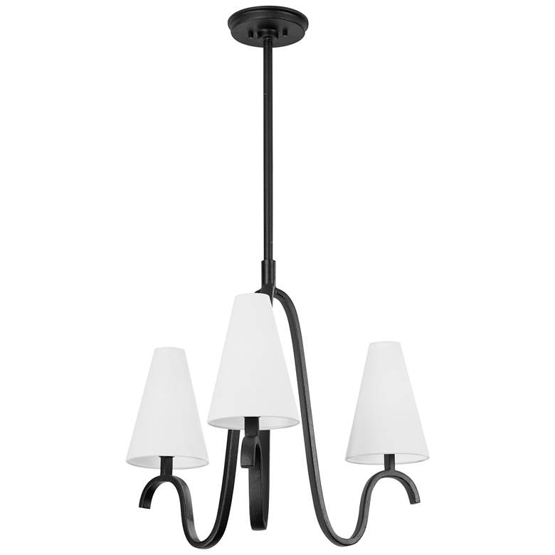 Image 1 Troy Melor 53.5" Steel 3 Lt Chandelier