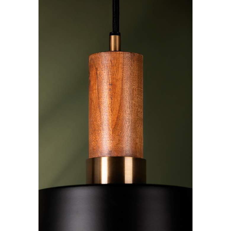 Image 6 Troy Memphis 16Insteel And Acacia One Light Pendant more views