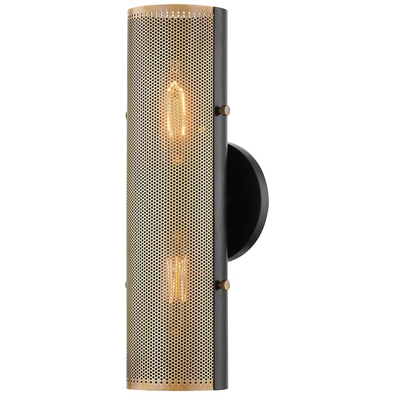 Image 1 Troy Mikka 150 inch Steel 2 Lt Wall Sconce