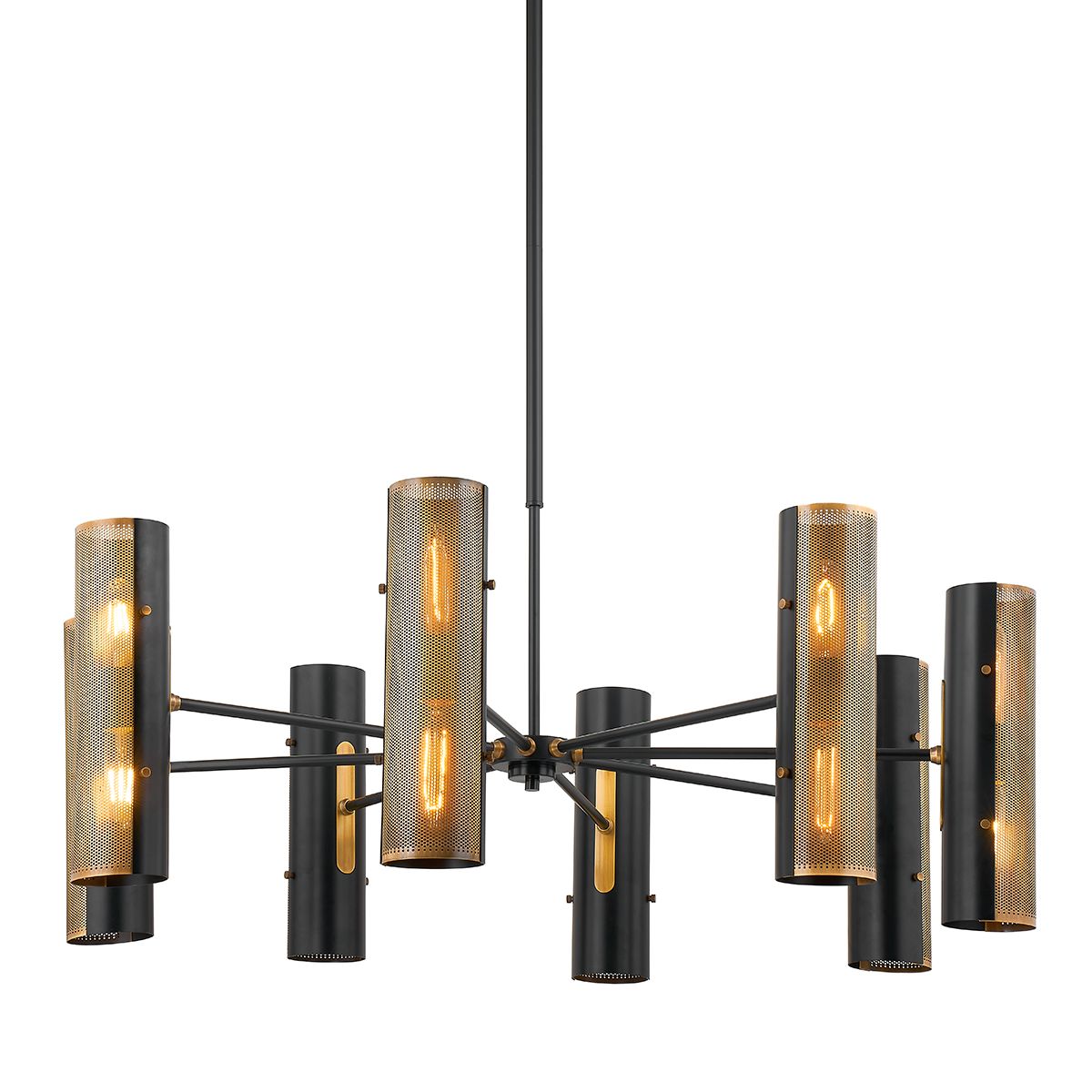 Image 5 Troy Mikka 84" Steel 16 Lt Chandelier more views
