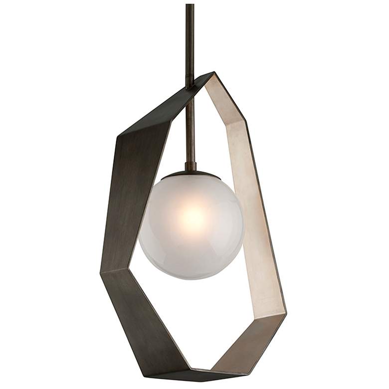 Image 1 Troy Origami 16.75" Wide Hand-Worked Iron 1 Light Pendant