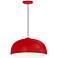 Troy RLM Dome 16" Wide Red Pendant Light w/ Gloss White Lens