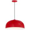Troy RLM Dome 16" Wide Red Pendant Light w/ Gloss White Lens