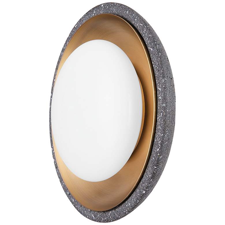 Image 1 Troy Rocklin 22" Stone 1 Lt Wall Sconce