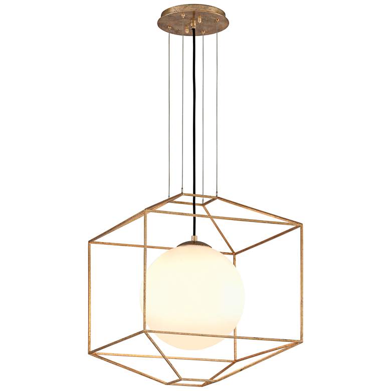 Image 3 Troy Silhouette 18" Wide Gold Leaf Modern Orb Pendant Light more views