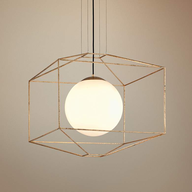 Image 1 Troy Silhouette 25" Wide Gold Leaf Modern Pendant Light