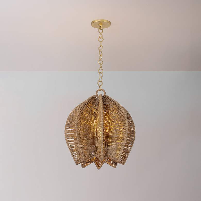 Image 3 Troy Valatie 16 1/2" Wide Modern Woven Pendant more views