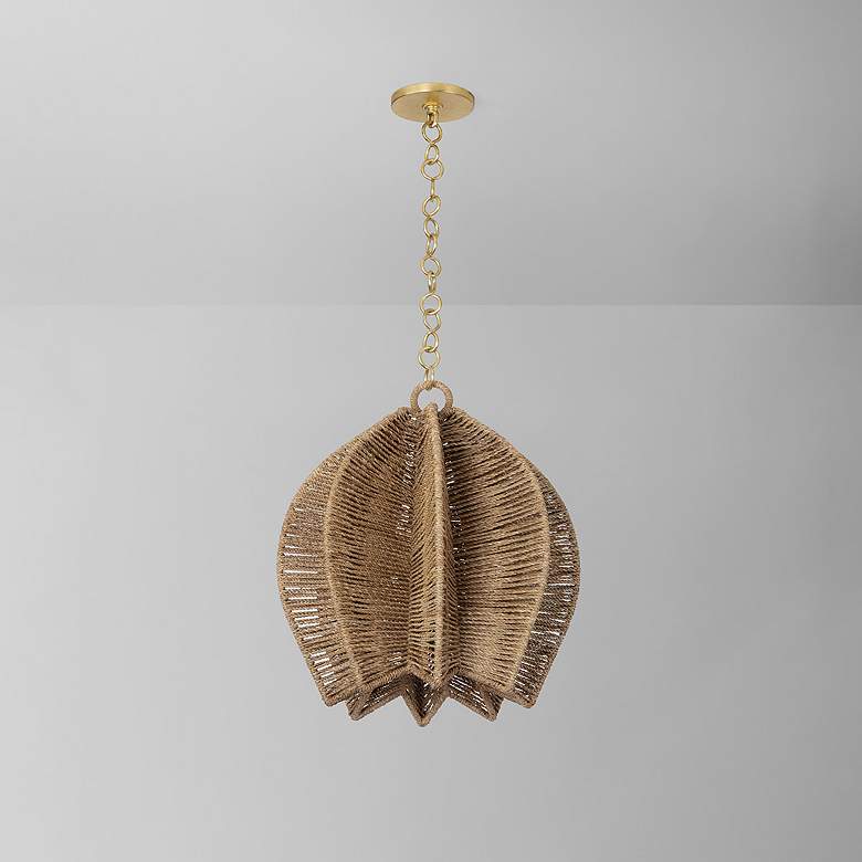 Image 4 Troy Valatie 16 1/2" Wide Modern Woven Pendant more views