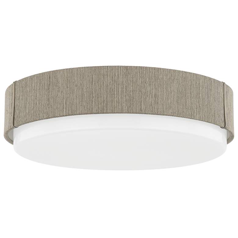 Image 1 Troy Zane 14 1/4" Steel 1 Lt Flush Mount