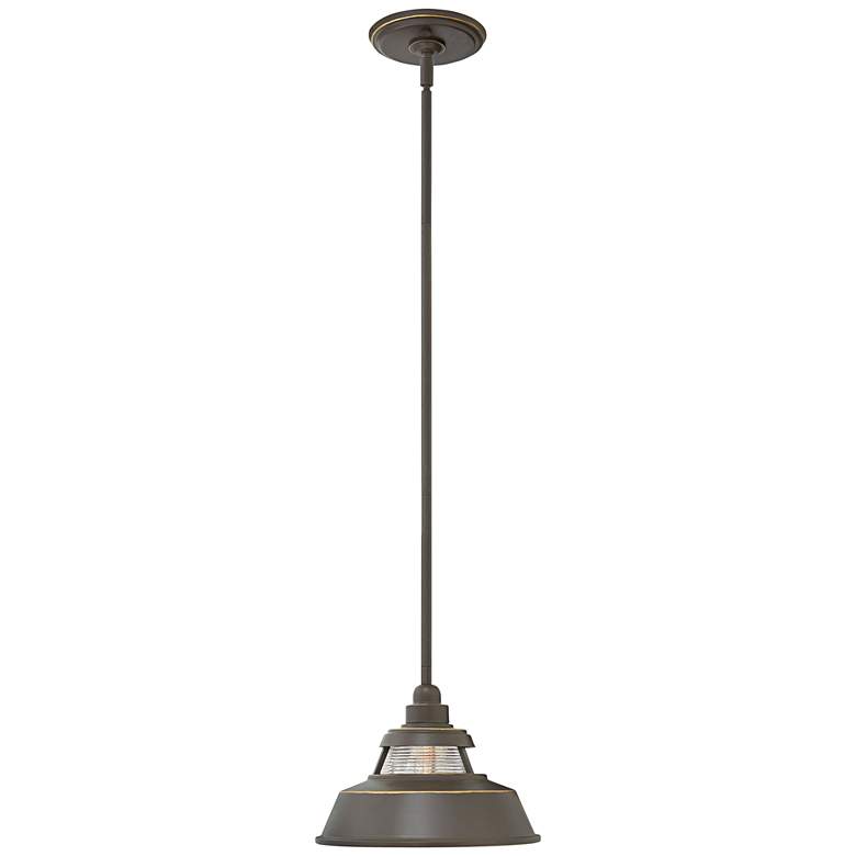Image 1 Troyer 7 1/2 inch High Oil Rubbed Bronze Outdoor Hanging Light