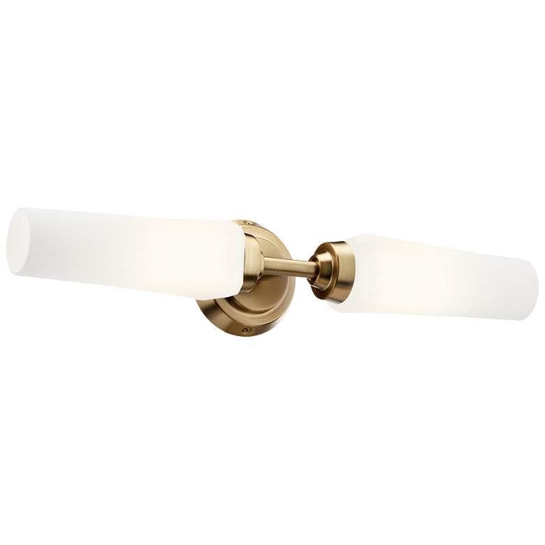 Image 1 Truby 20 3/4" Wide Champagne Bronze 2-Light Bath Light