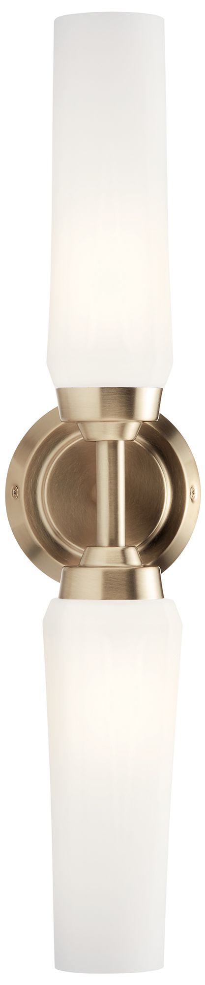 Image 2 Truby 20 3/4" Wide Champagne Bronze 2-Light Bath Light more views