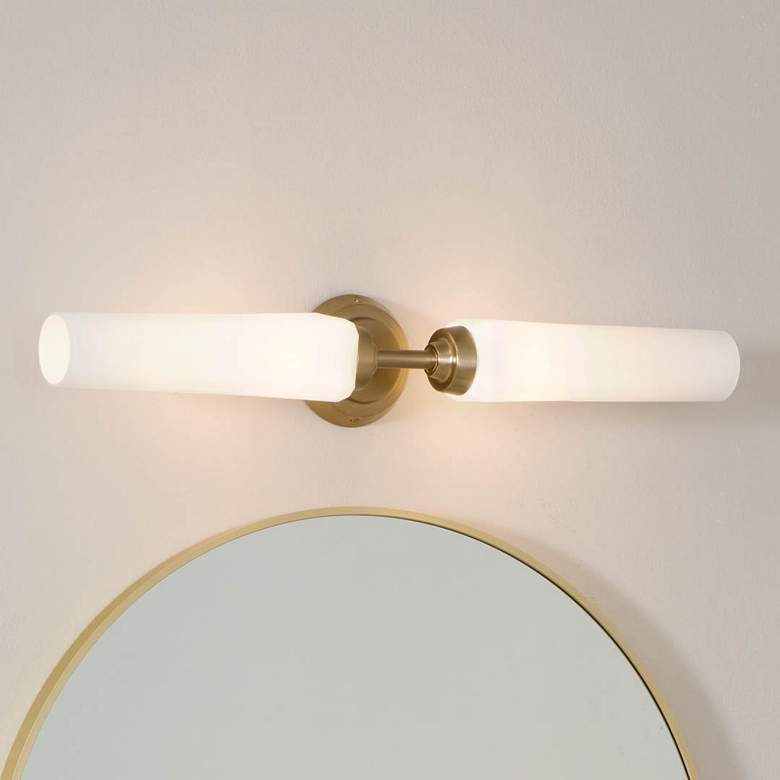 Image 2 Truby 25 3/4" Wide Champagne Bronze 2-Light Bath Light