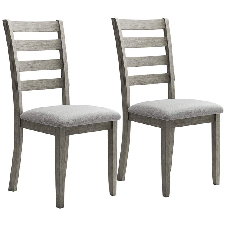Image 1 Truchas Gray Wood Dining Chairs Set of 2