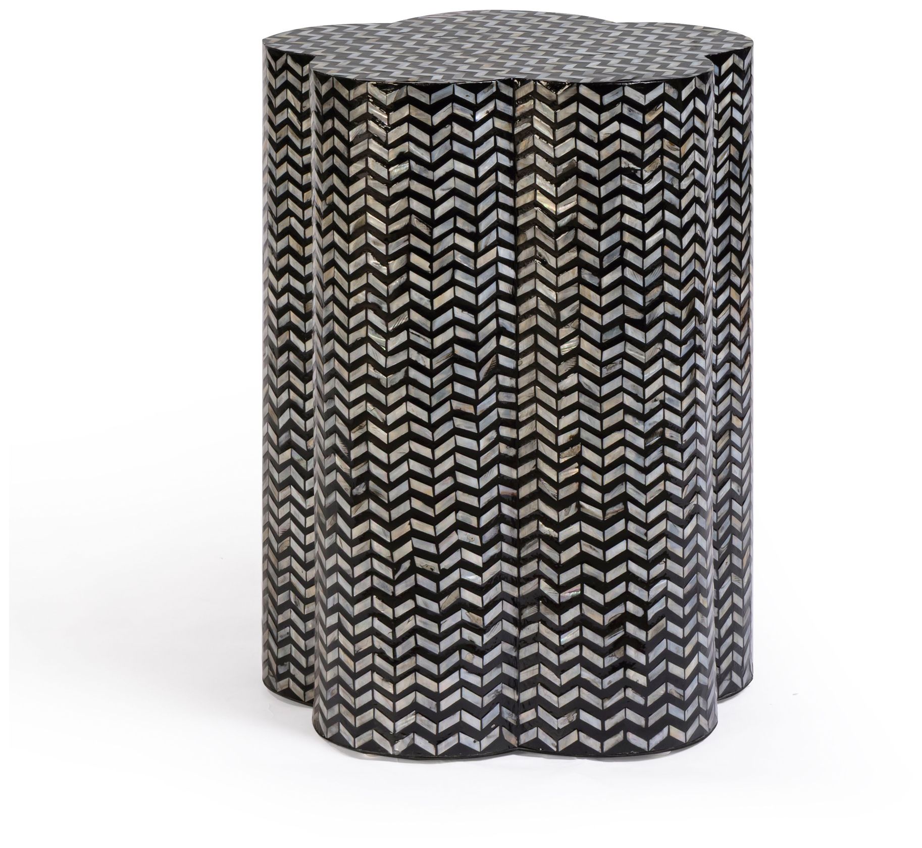 Image 2 Truffle Mother of Pearl Shell Side Table more views