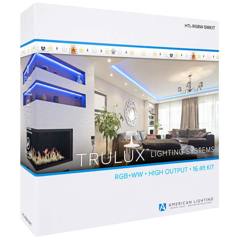 Image 4 Trulux 16.4-Foot RGB and Warm White LED Tape Light Kit more views