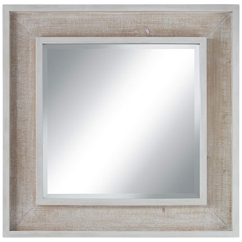 Image 1 Truly Natural Wood 34 inch Square Framed Wall Mirror