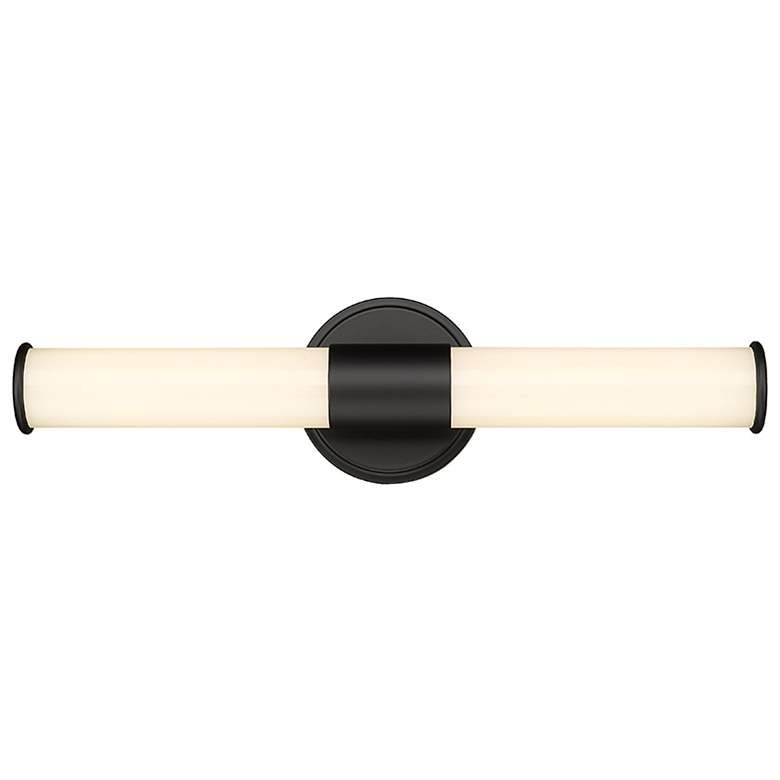 Image 1 Trumann 18" Wide Matte Black LED Bath Light