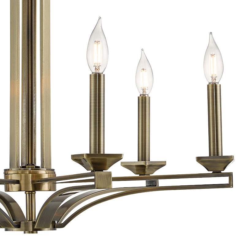 Image 3 Trumbull 26" Wide Antique Brass 6-Light Chandelier more views