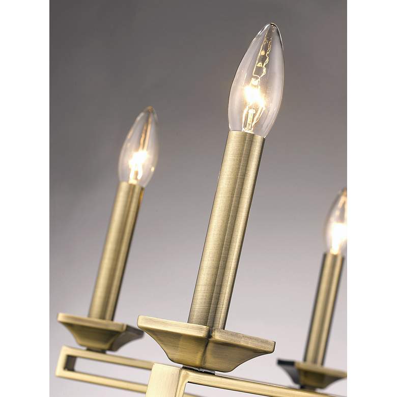 Image 7 Trumbull 26" Wide Antique Brass 6-Light Chandelier more views