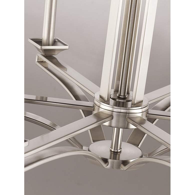 Image 7 Trumbull 26 inch Wide Brushed Nickel 6-Light Chandelier more views