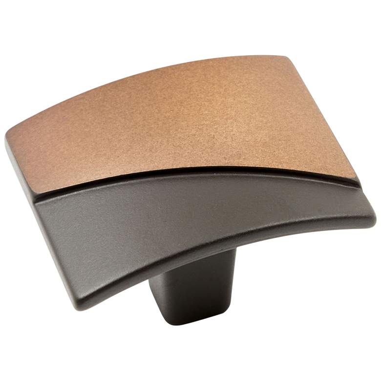 Image 2 Trumbull Cafe Bronze 1 1/2" Wide Rectangular Cabinet Knob Set of 4 more views