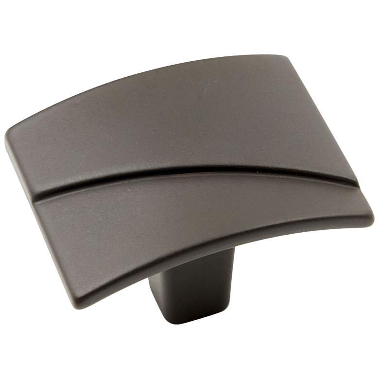 Image 1 Trumbull Oil-Rubbed Bronze 1 1/2"W Rectangular Cabinet Knob