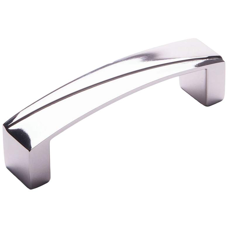 Image 1 Trumbull Polished Nickel Metal 4 1/4" Wide Cabinet Pull