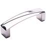 Trumbull Polished Nickel Metal 4 1/4" Wide Cabinet Pull