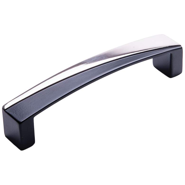 Image 1 Trumbull Polished Nickel w/ Black Metal 5 1/2"W Cabinet Pull