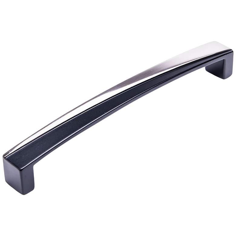 Image 1 Trumbull Polished Nickel w/ Black Metal 8 1/2"W Cabinet Pull