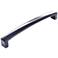 Trumbull Polished Nickel w/ Black Metal 8 1/2"W Cabinet Pull