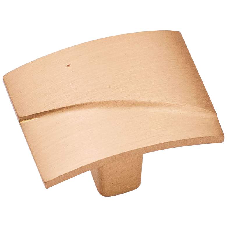 Image 1 Trumbull Satin Brass 1 1/2" Wide Rectangular Cabinet Knob