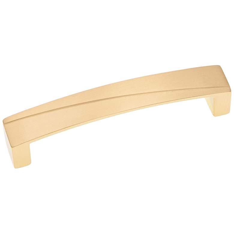Image 1 Trumbull Satin Brass Metal 5 1/2" Wide Cabinet Pull