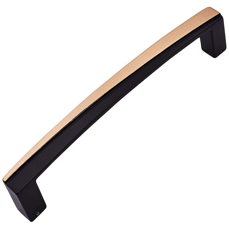 Image 1 Trumbull Satin Brass w/Black Metal 13" Wide Appliance Pull