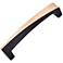 Trumbull Satin Brass with Black Metal 5 1/2"W Cabinet Pull