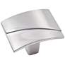 Trumbull Satin Nickel 1 1/2" Wide Rectangular Cabinet Knob