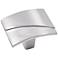Trumbull Satin Nickel 1 1/2" Wide Rectangular Cabinet Knob