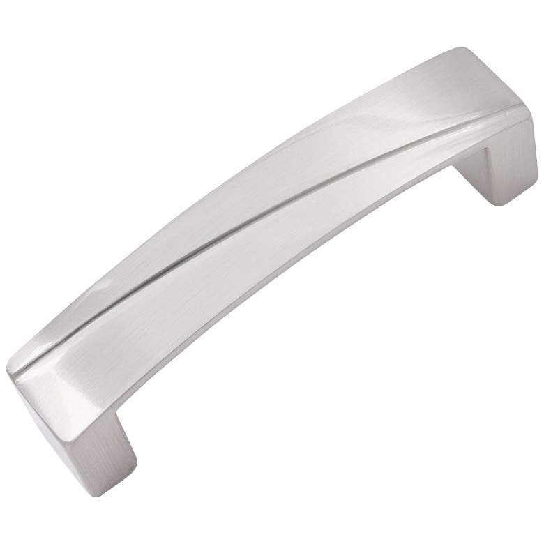 Image 1 Trumbull Satin Nickel Metal 4 1/4" Wide Cabinet Pull