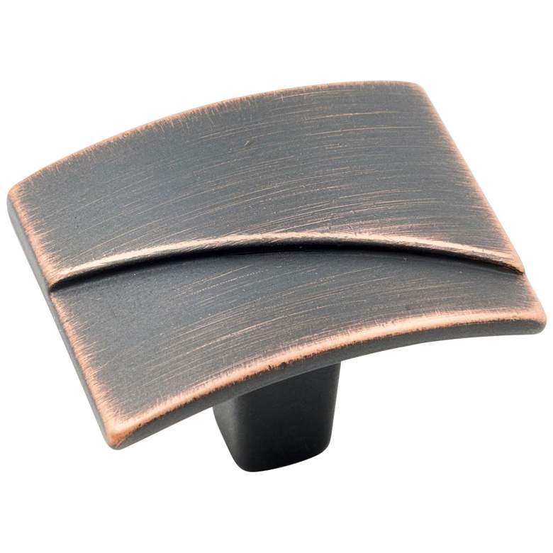 Image 1 Trumbull Valencia Bronze 1 1/2"W Rectangular Cabinet Knob