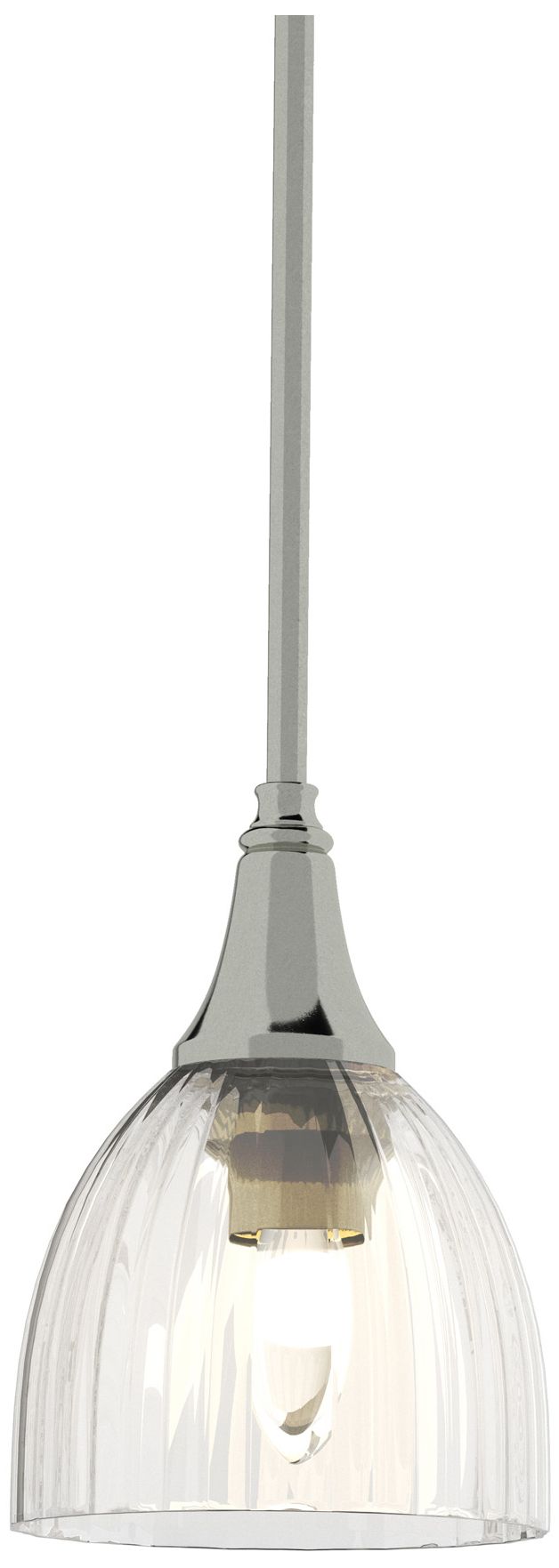 Trumpet Mini Pendant - Sterling Finish - Water Glass - Made to Order