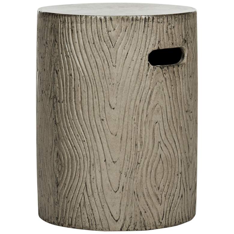 Image 2 Trunk Dark Gray Concrete Round Indoor-Outdoor Accent Table